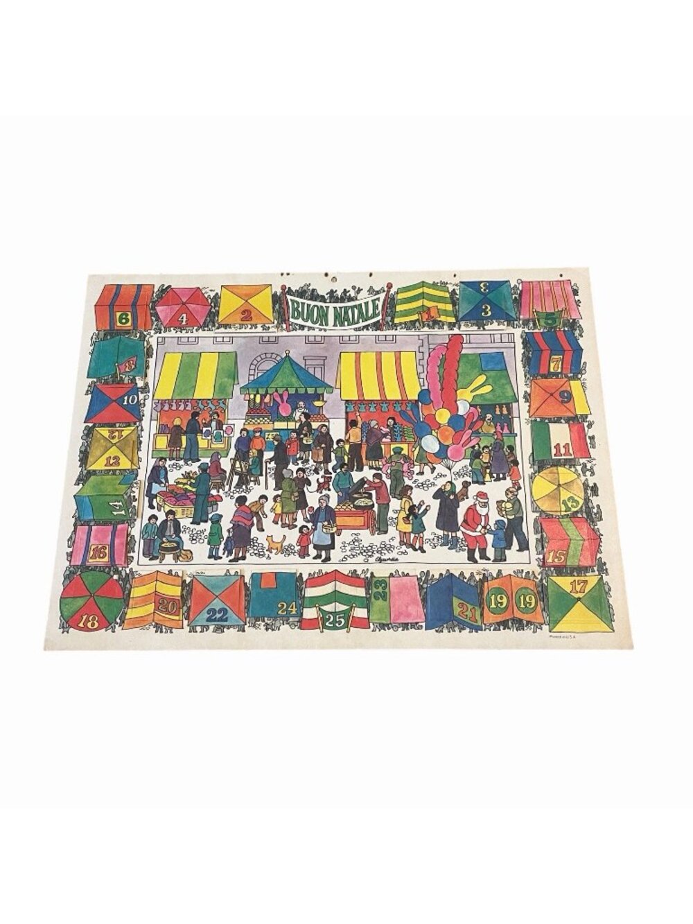 Vintage Buon Natale Advent Christmas Calendar